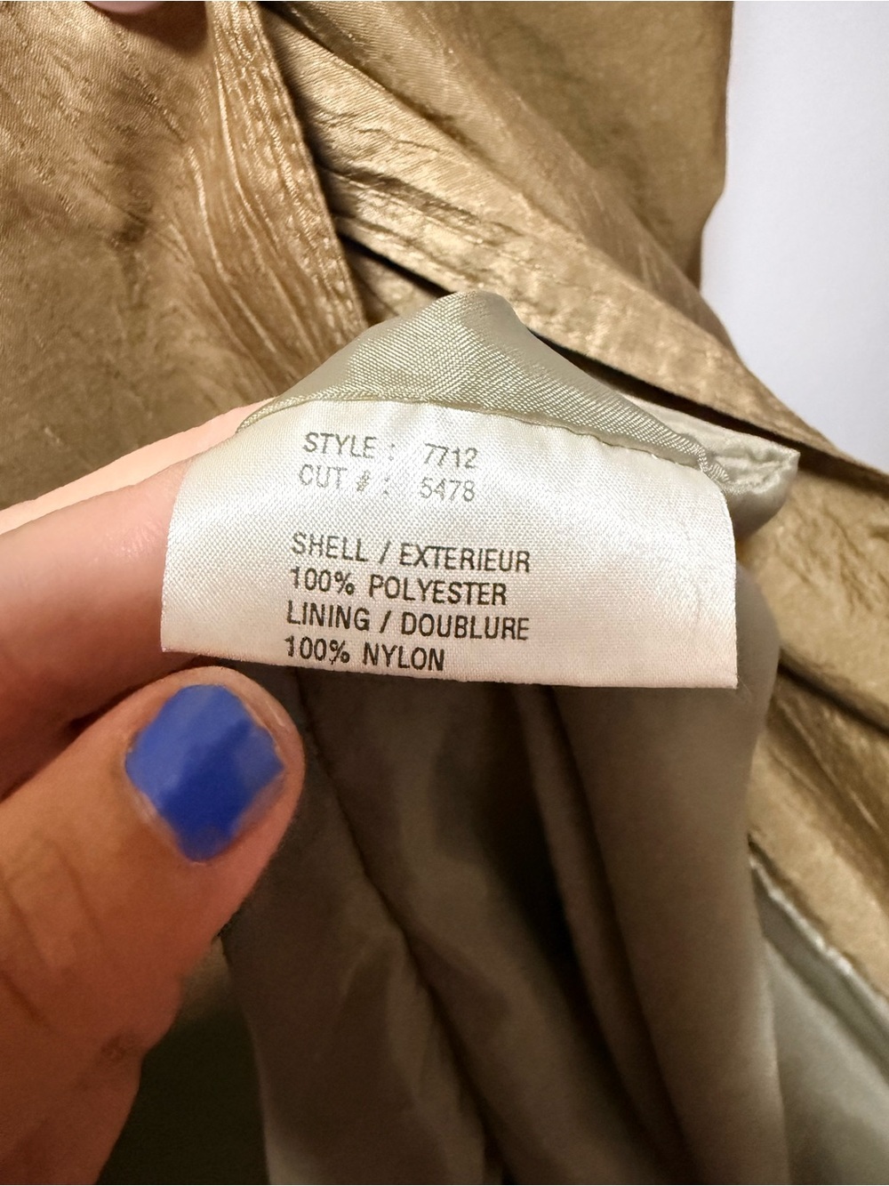vintage Beechers Brook metallic olive green double-breasted trench coat - Picture 3 of 9